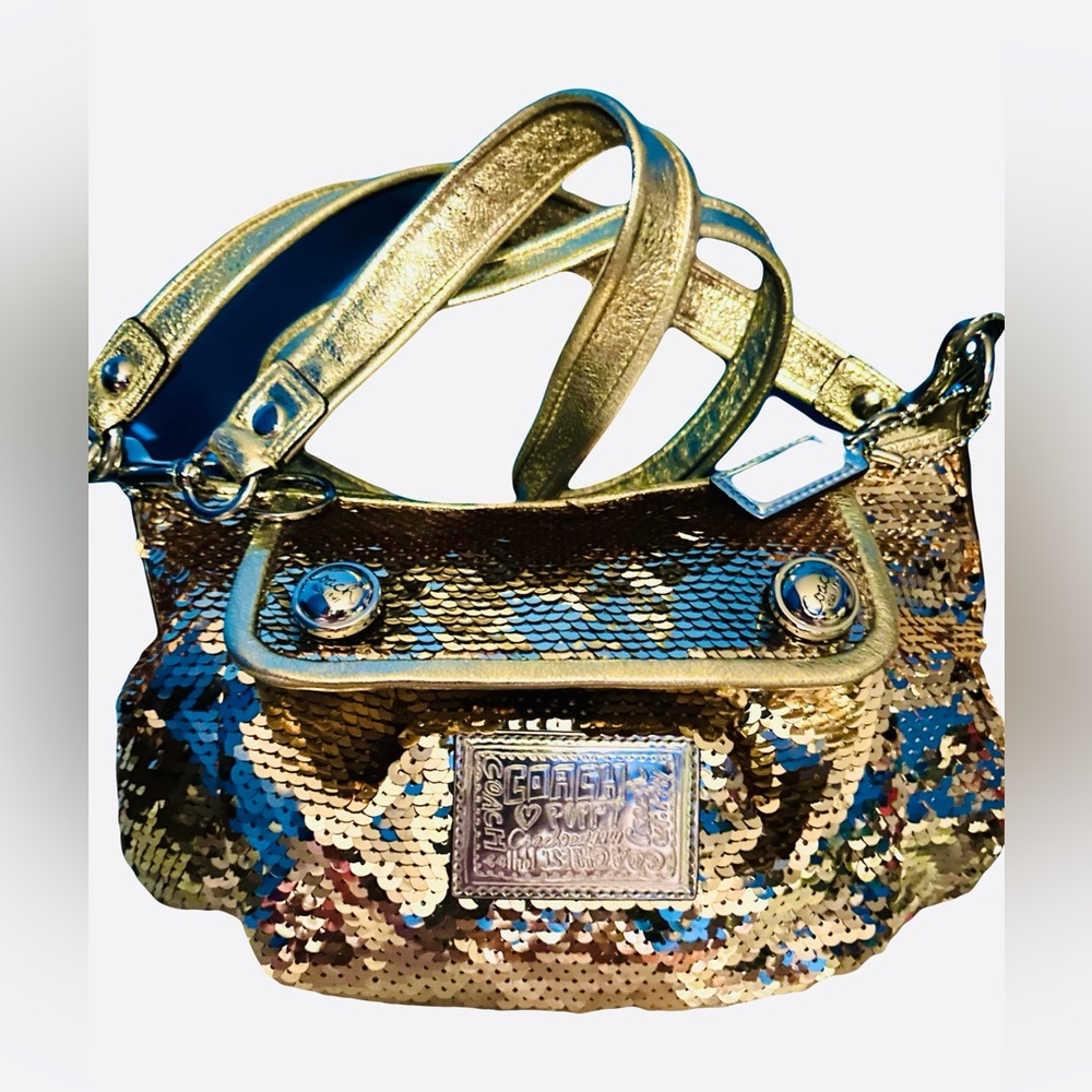 Coach very rare vintage gold sequined  poppyNWOT Limited Edition Gift for Her